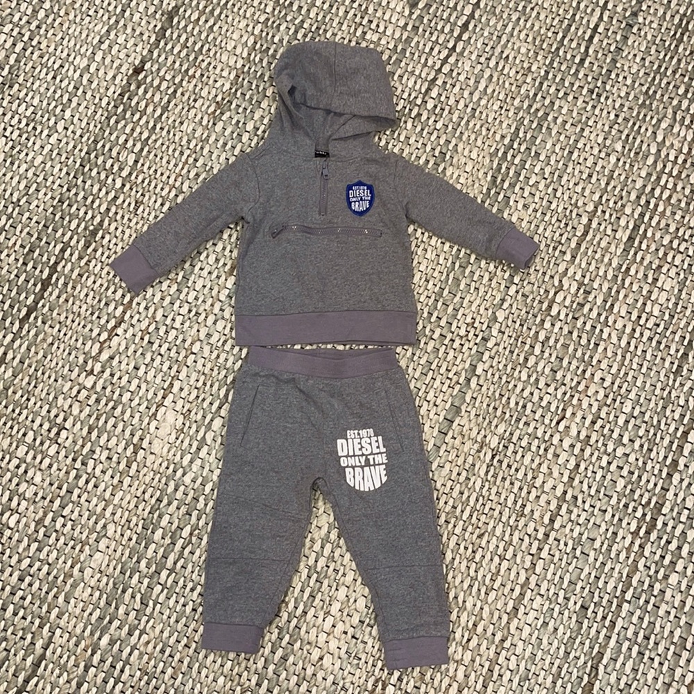 Toddler Boys Diesel hoodie & pants set, 18 months